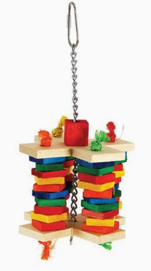 Medium Rainbow Criss Cross Bird Toy